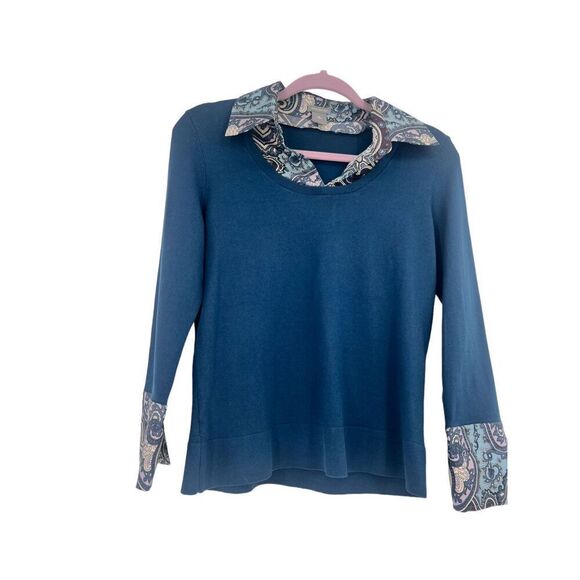 Ann Taylor long sleeve paisley blouse - Picture 2 of 10